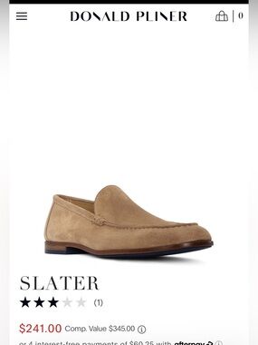 Donald J. Pliner Slater Suede men’s Loafer in Light Tan